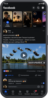 Facebook-Bildschirm